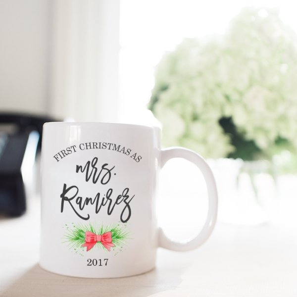 First Christmas As Mrs Personalized Mug