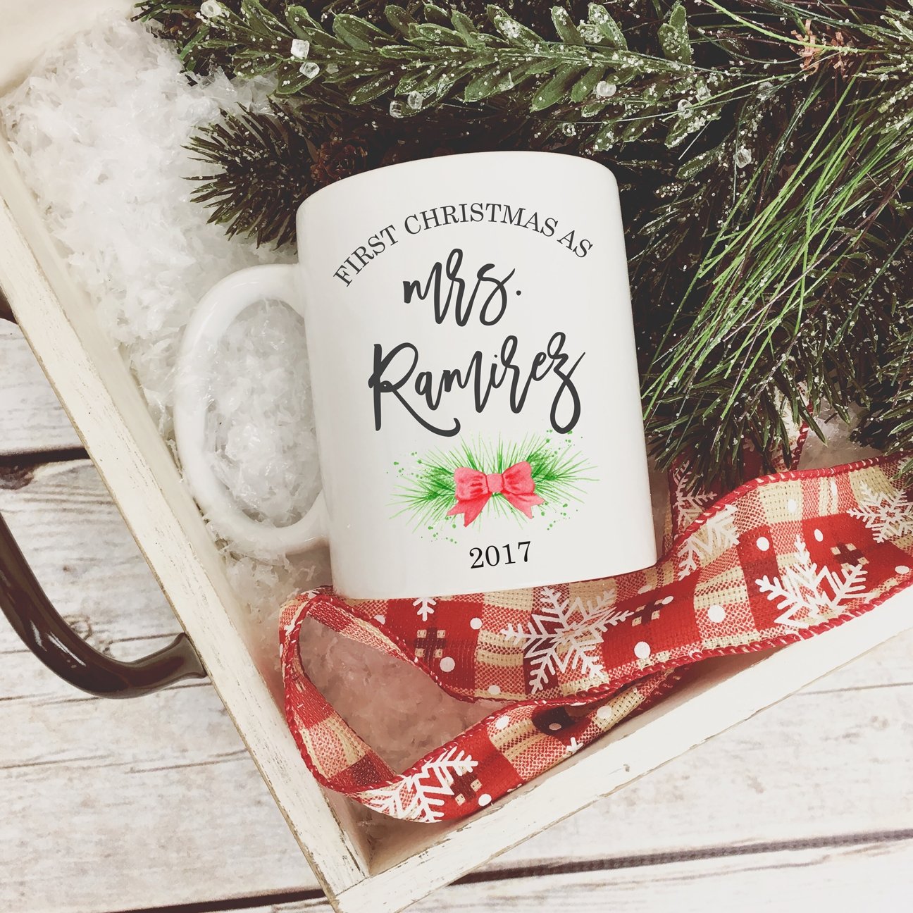 First Christmas As Mrs Personalized Mug