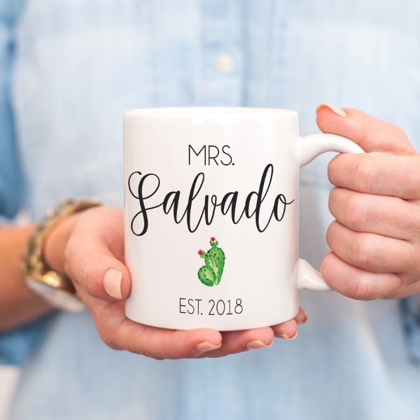 Personalized Mrs Cactus Coffee Mug